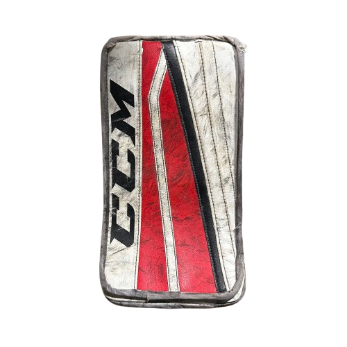 CCM Extreme Flex II - Bloqueur de gardien de but professionnel d'occasion (blanc/rouge/noir)